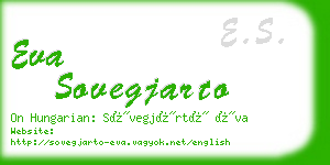eva sovegjarto business card